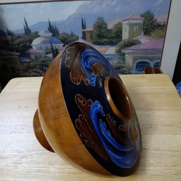 🌉🏫PIXLEY NORFOLK PINES VASE🏤📫 SIZE 9.5×7,A FABULOUS GIFTING!!!🎁🇺🇲 - Picture 4 of 12